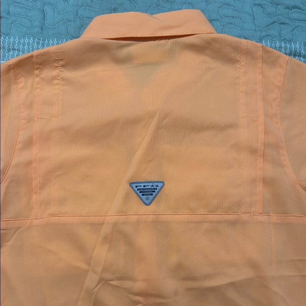 Columbia Vibrant Orange Button-Up Shirt - Picture 4 of 4